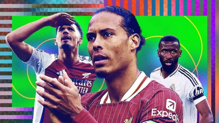 ESPN年度10大中后衛(wèi)：范迪克當(dāng)選最佳，阿森納2將前4，呂迪格第3