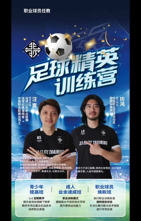 汪嵩&歷鴻開設(shè)青訓(xùn)俱樂部，兩人均是被禁足球員