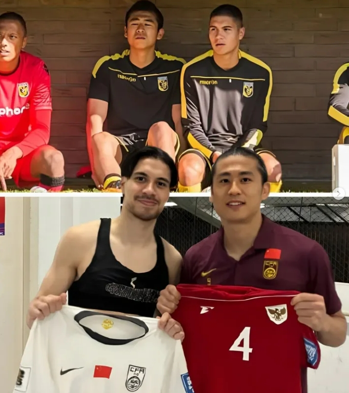 久別重逢！張玉寧賽后與印尼歸化迪克斯交換球衣，兩人曾同隊效力