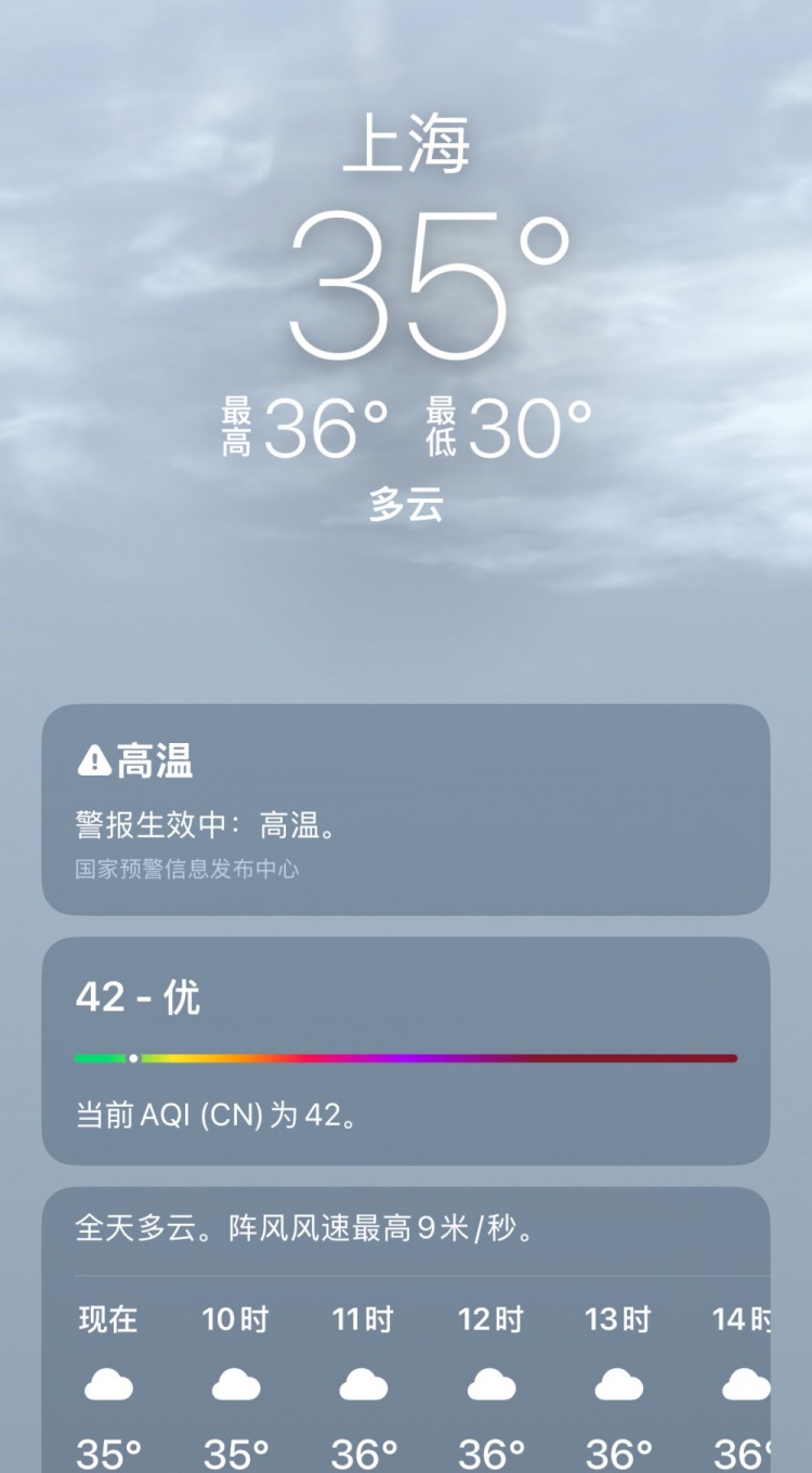今日上海氣溫30至36攝氏度，今晚上海德比將面臨高溫考驗(yàn)