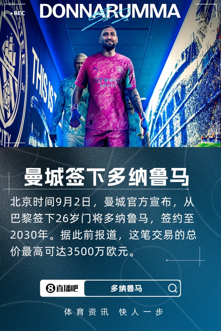 喬-哈特：多納魯馬腳下技術很好，他是瓜迪奧拉想要的世界級門將