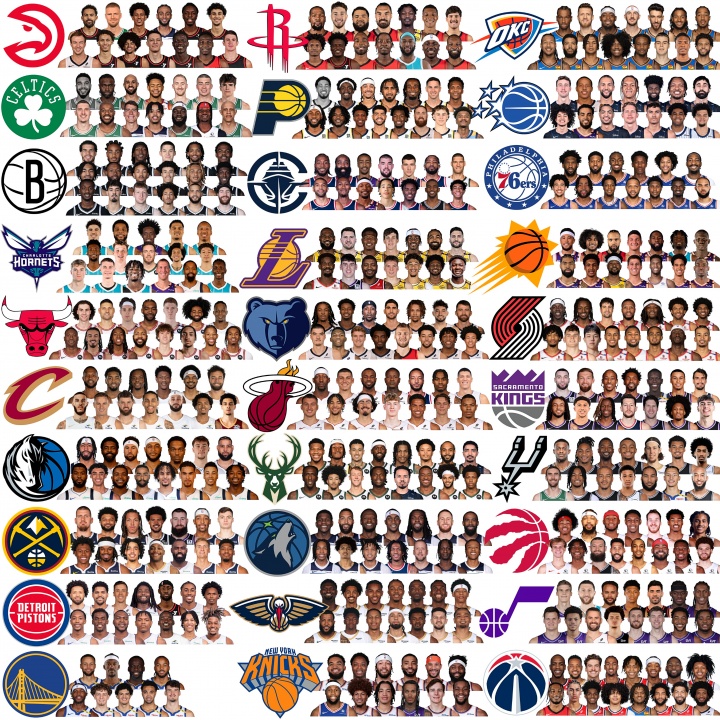 勇士亮了！NBA30隊(duì)最新完整陣容大圖來(lái)了！看看你的主隊(duì)！