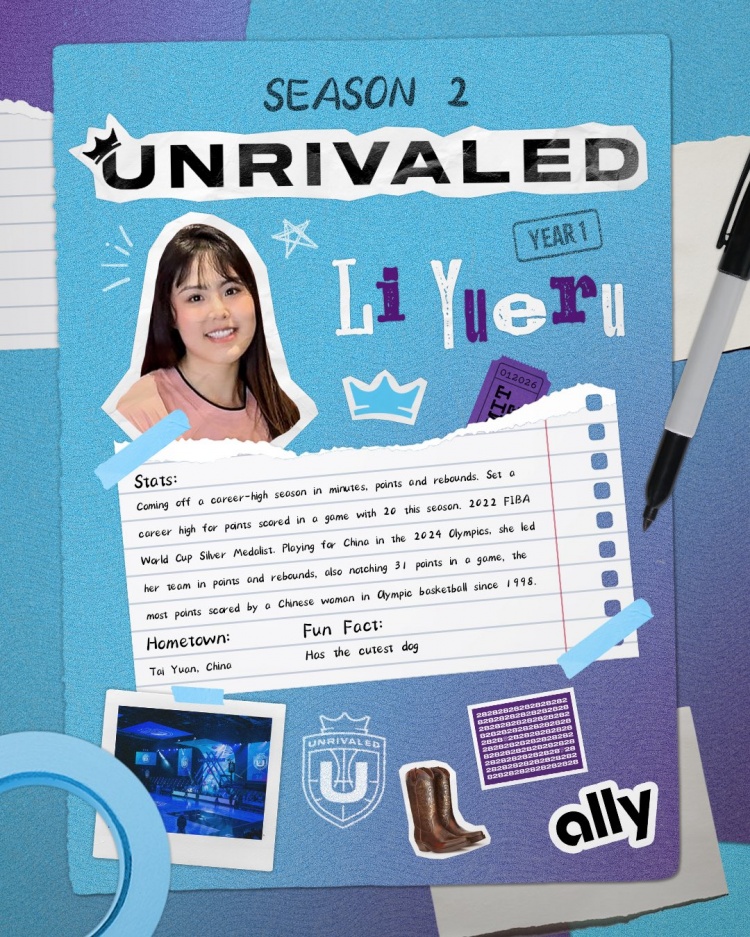 一月份開打！三人籃球聯(lián)賽Unrivaled官宣李月汝加盟！